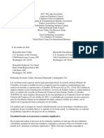 Carta de Gremios Estadounidenses Sobre Reforma Tributaria Colombiana.