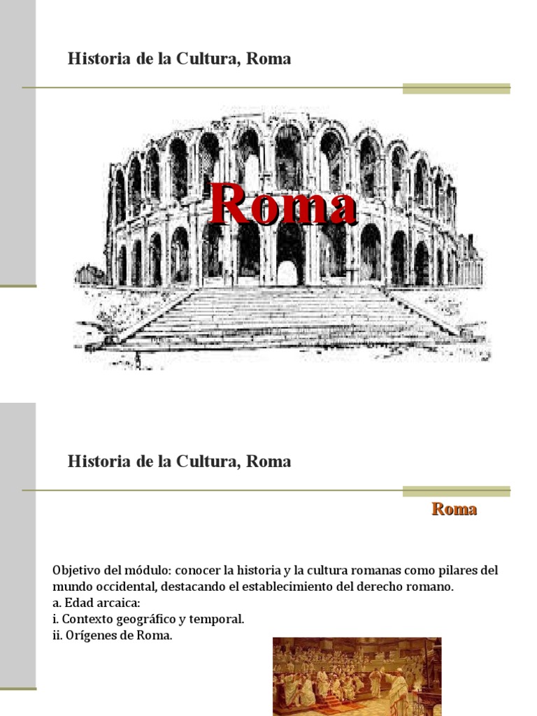 Historia y Cultura de Roma Antigua | PDF | Roma antigua | imperio Romano