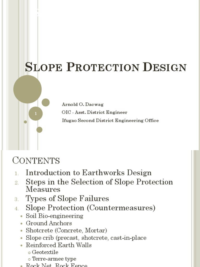Slope Protection | PDF | Landslide | Soil