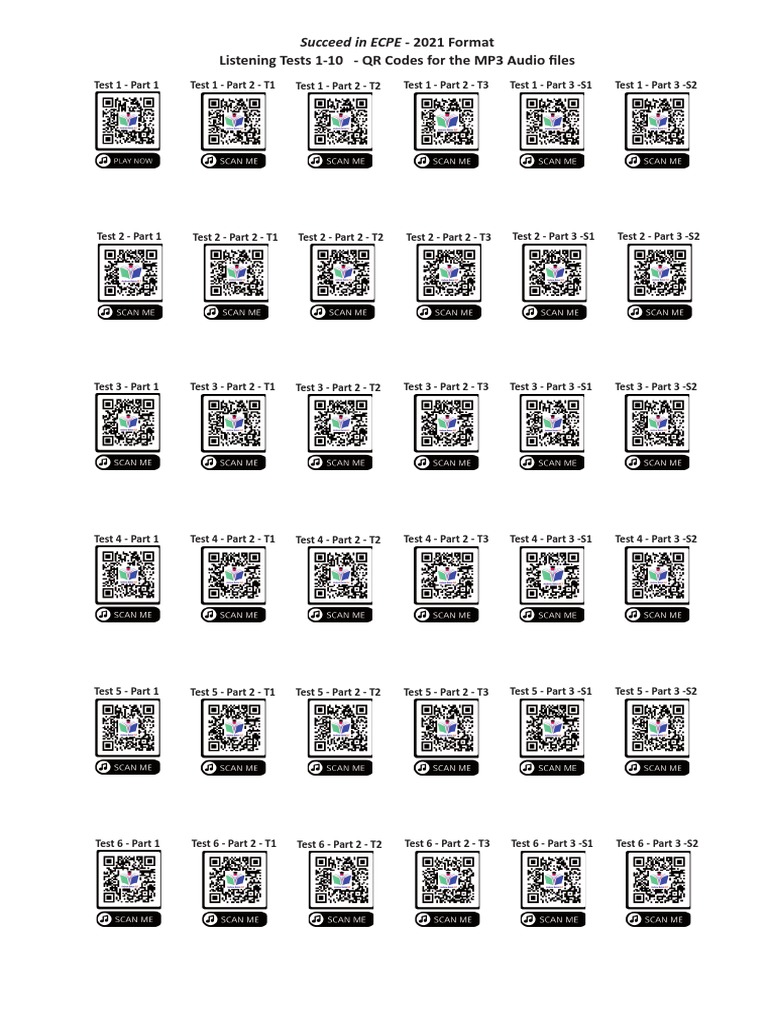 ECPE Listening Tests with Audio QR Codes | PDF | Teaching Methods ...