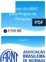 Normas Da ABNT para Projeto de Pesquisa - Apresentação (2083)