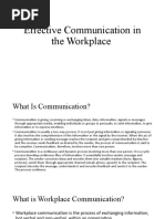 Effective Communication in The Workplace