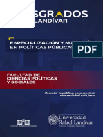 Especialización y Maestría en Politicas Públicas