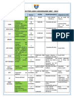 Actividades Por Aniversario 2022