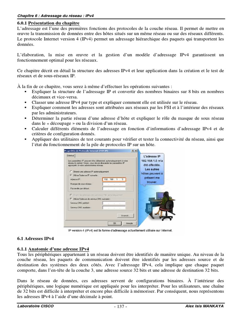 Chapitre 6 Adressage Du Réseau IPv4 | PDF | Adresse IP | Multidiffusion