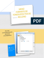 Menu FORMATO FONDO - EFECTO RELLENO