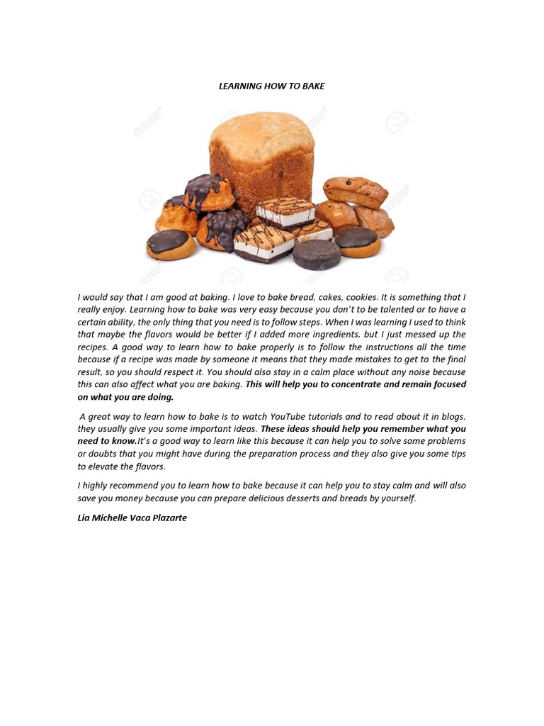 Learning How To Bake PDF