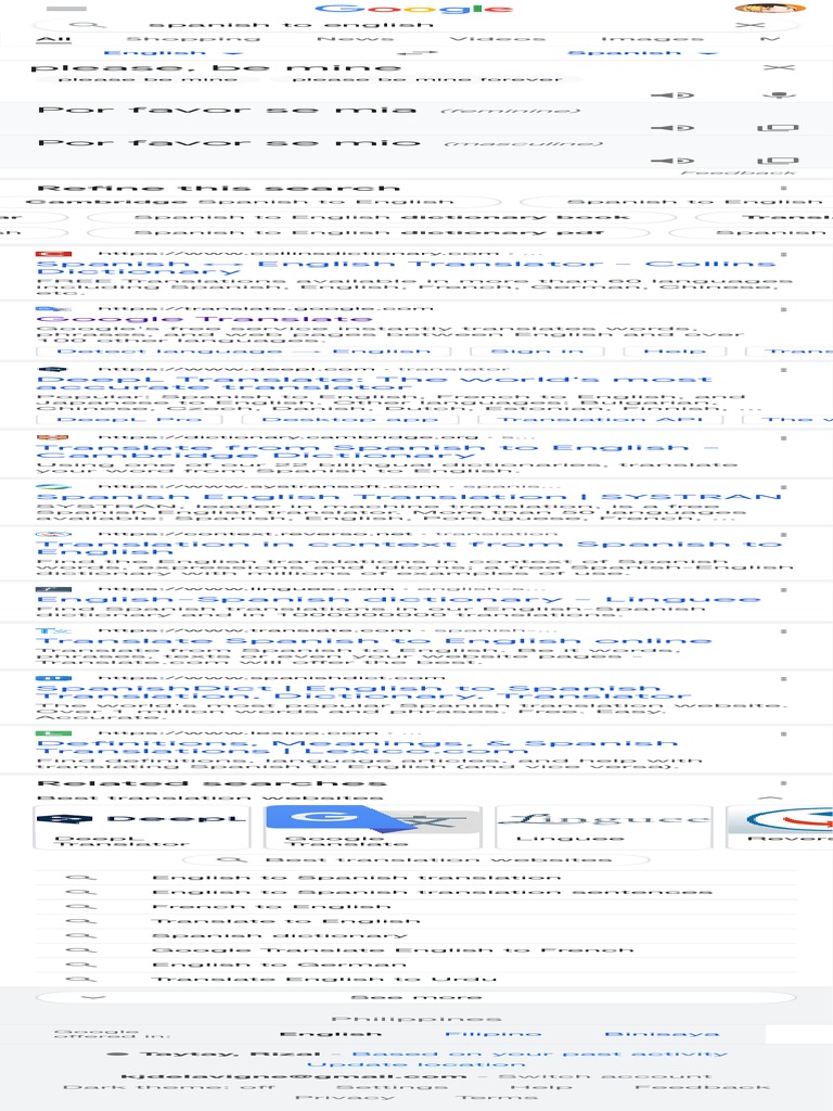 GOOGLE WHAT IS ENGLISH IN SPANISH visual data 5