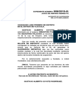 Escrito Exhibiendo Garantía para Suspensión Definitiva Sebastián Palacios Ordóñez