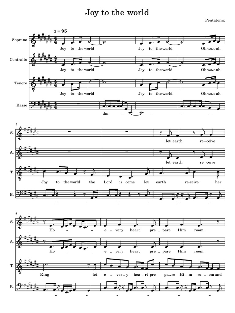 Joy To The World PTX Version | PDF