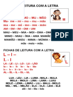 Fichas de Leitura Com A Letra