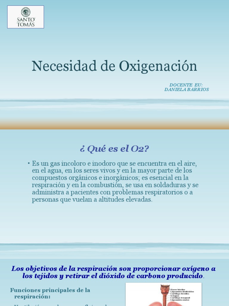 Clase Oxigenaciã N Primera Parte | PDF | Sistema respiratorio | Respiración