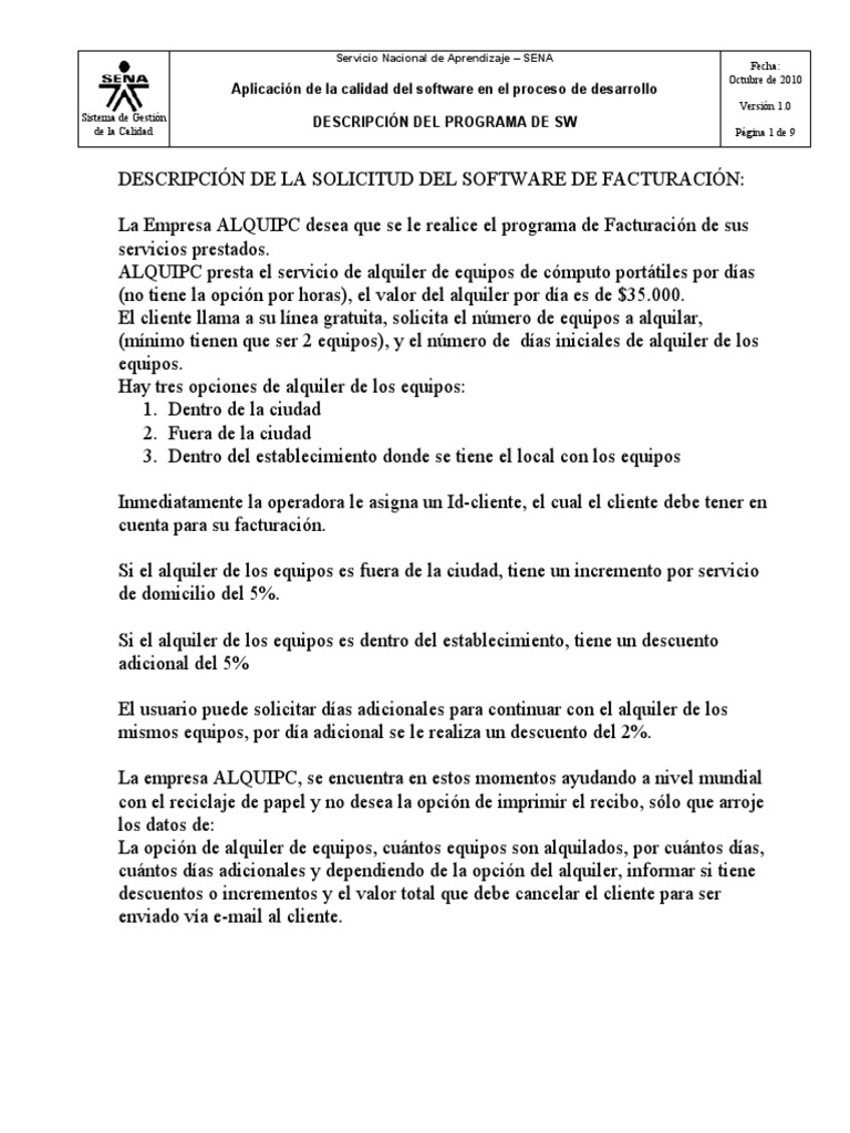 Descripción Del Programa | PDF | Programa de computadora | Programación