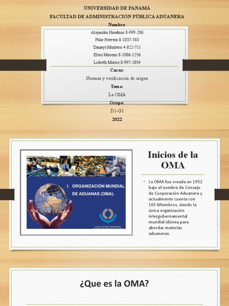 Objetivos y misión de la OMA | PDF | aduana | Política