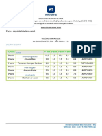 Exercícios práticos de tabela no Word 2016