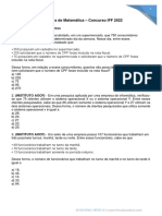 Questões de Matemática do Concurso IFF 2022