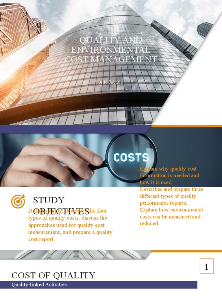 Quality And Environmental Cost Management Pdf Iso 9000 Cost