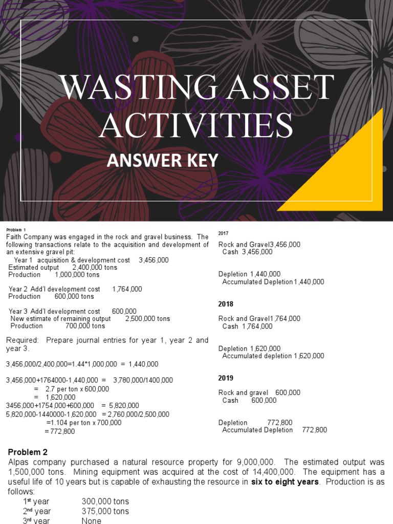 AK Wasting Asset PDF Depreciation Dividend