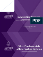 Lecture 6: Other Fundamentals of Information Systems