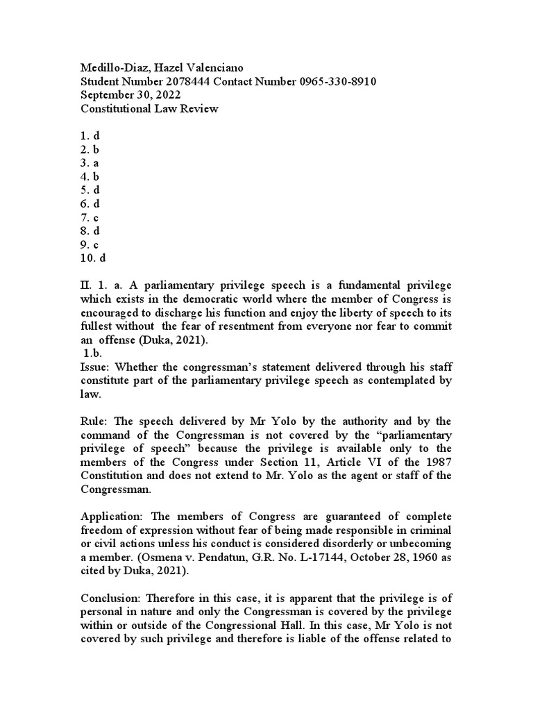 Constitutional Law Review | PDF | United States Congress | American ...