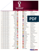 2022 FIFA World Cup Schedule