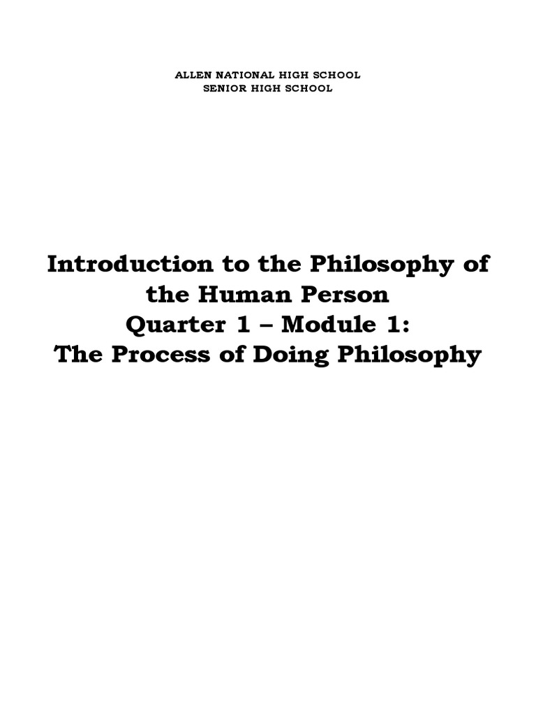 Module in Philos PDF Thought Experience