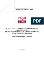 Manual para la presentación de proyectos profesionales: Guía con indicaciones y modelos