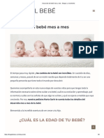 Desarrollo Del Bebé Mes A Mes - Etapas y Crecimiento