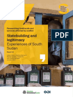 Statebuilding and Legitimacy Experiences of South Sudan