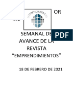 Informe Semanal de Avance de La Revista