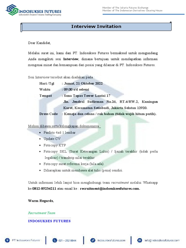 Interview Invitation | PDF