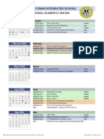 School Calendar January-August 2023