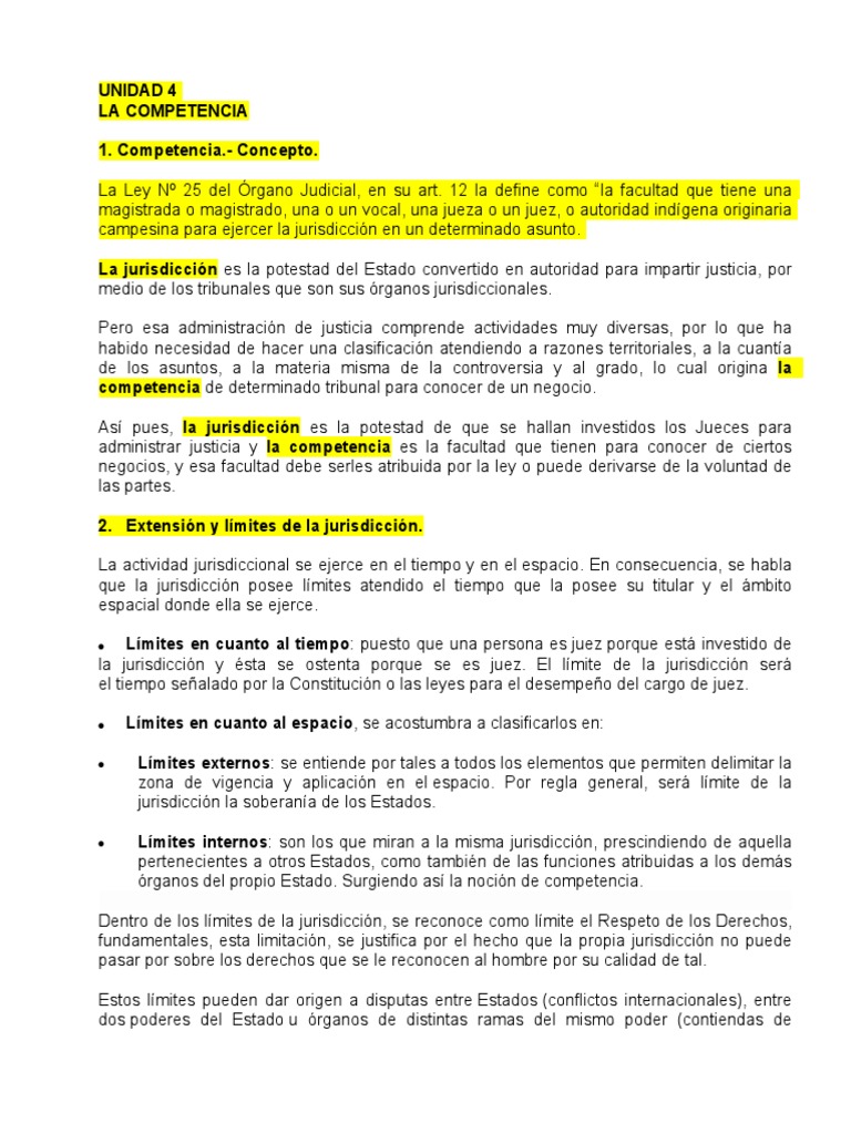 Competencia y Límites de la Jurisdicción | PDF | Jurisdicción | Juez