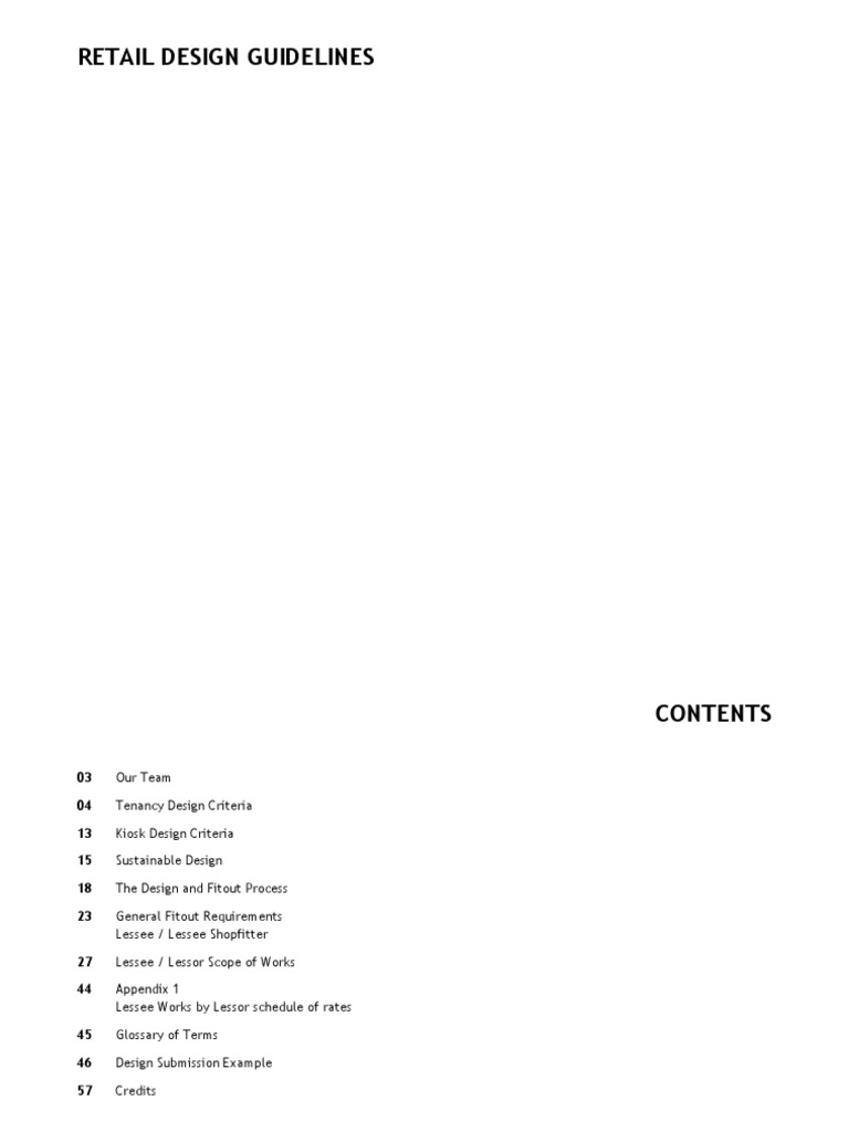 Retail Design Guidelines | PDF | Lease | Business