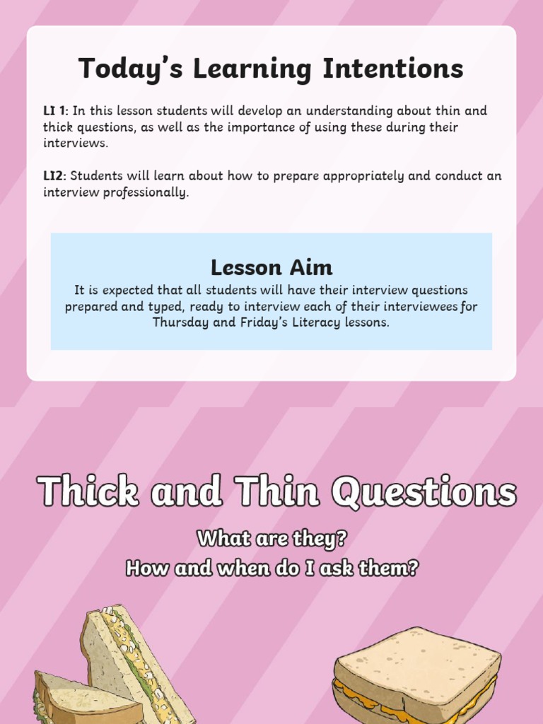 Thin Vs Thick Questions PDF Question Interview