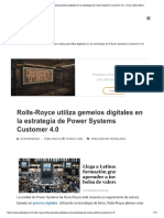 Latino News - Rolls-Royce Utiliza Gemelos Digitales, Customer 4.0, May2020