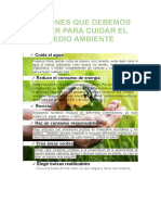 Cómo cuidar el medio ambiente en menos de 40 acciones