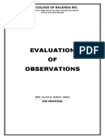 Evaluation of Ob Cover