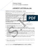 Engagement Letter (ISA 210) 2020