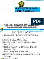 Kebijakan Minerba Nasional Dedis