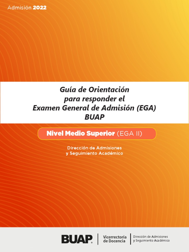 Guía EGA II BUAP Admisión 2022 | PDF | Prueba (evaluación)
