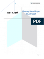 Memory Based Paper Sbi Clerk 13th July 1 8ce0eee1