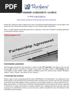 Partnership Agreement - Sample - Taxguru - in