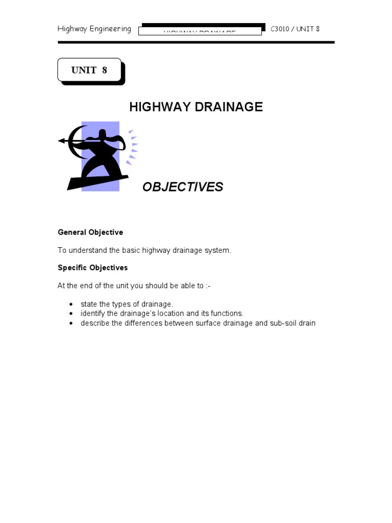 Highway Drainage Systems Overview | PDF | Storm Drain | Road