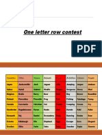 One letter row contest PROIECT CLASA A6 A