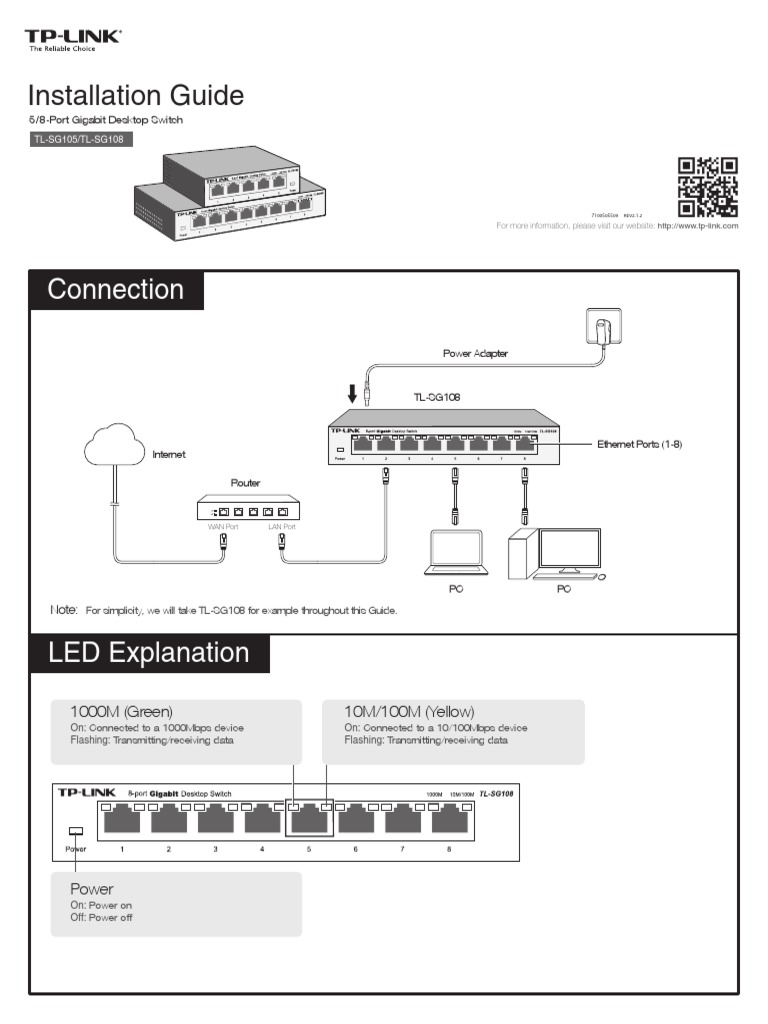 Installation Guide: Connection | PDF | Ethernet | Network Switch