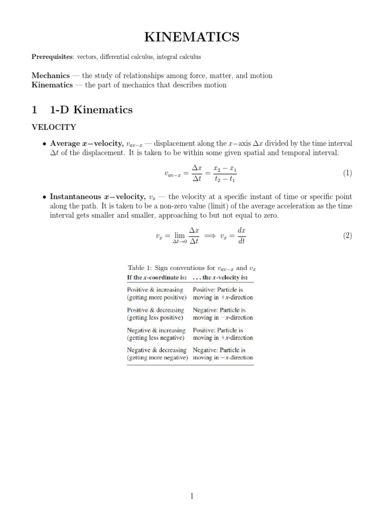 Kinematics: Motion and Acceleration | PDF | Acceleration | Kinematics
