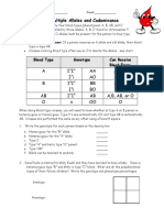 Blood Type HW Worksheet