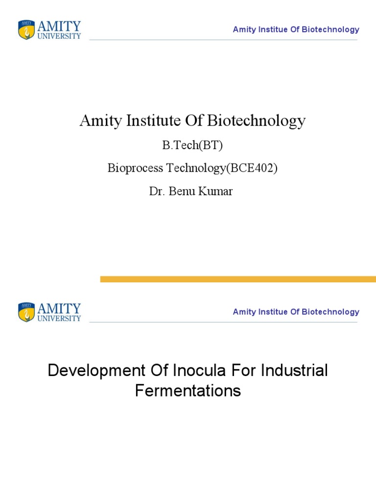 Inoculum Development for Industrial Fermentation | PDF | Yeast ...