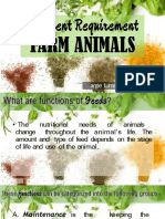 Nutrient Requirement of Farm Animals